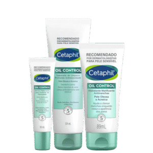 Kit Cetaphil Oil Control Pele Oleosa e Acneica (3 Produtos)