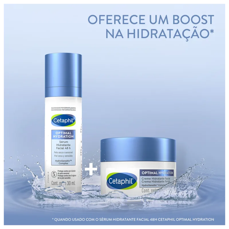 Cetaphil Optimal Hydration com Ácido Hialurônico - Creme Hidratante Facial 48g - Imagem 3